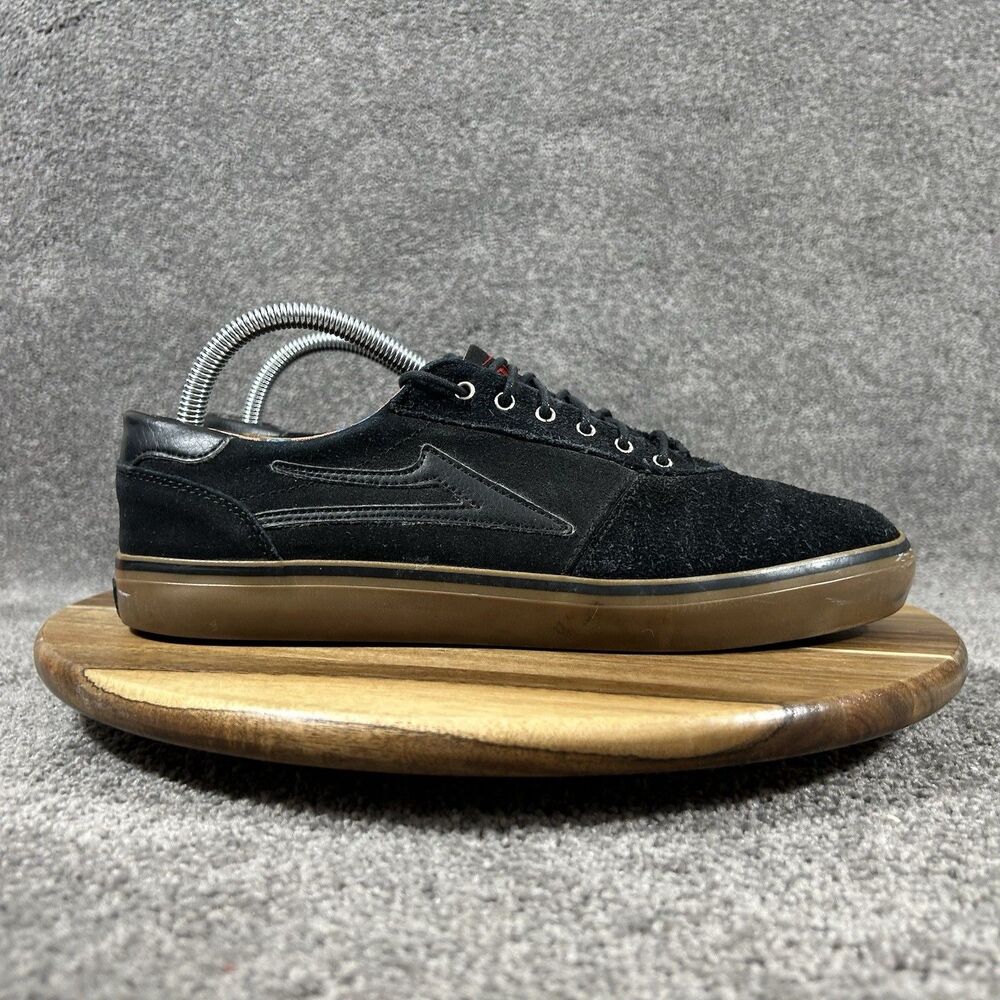Lakai Manchester Lean Men’s Size 9 Black Suede Athletic Skate Shoes Used